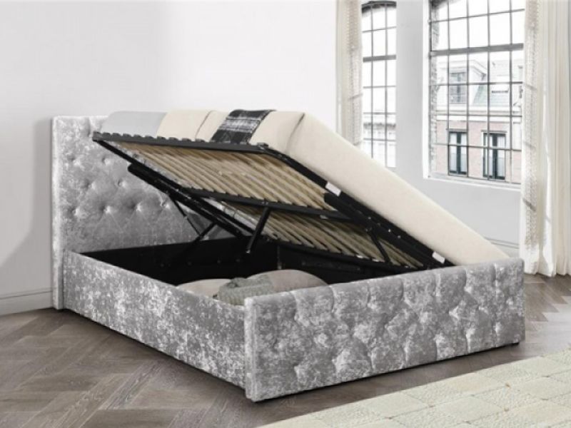 small double velvet bed with mattress