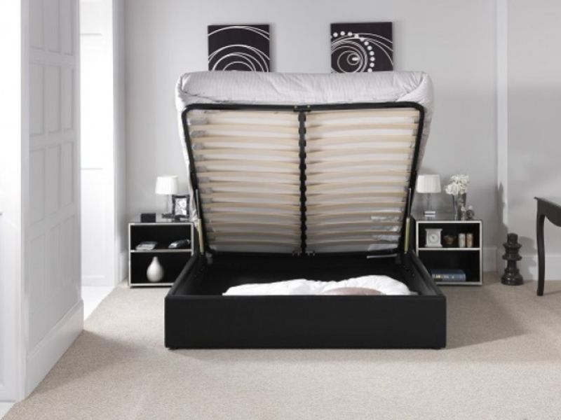 Leather ottoman deals bed frame