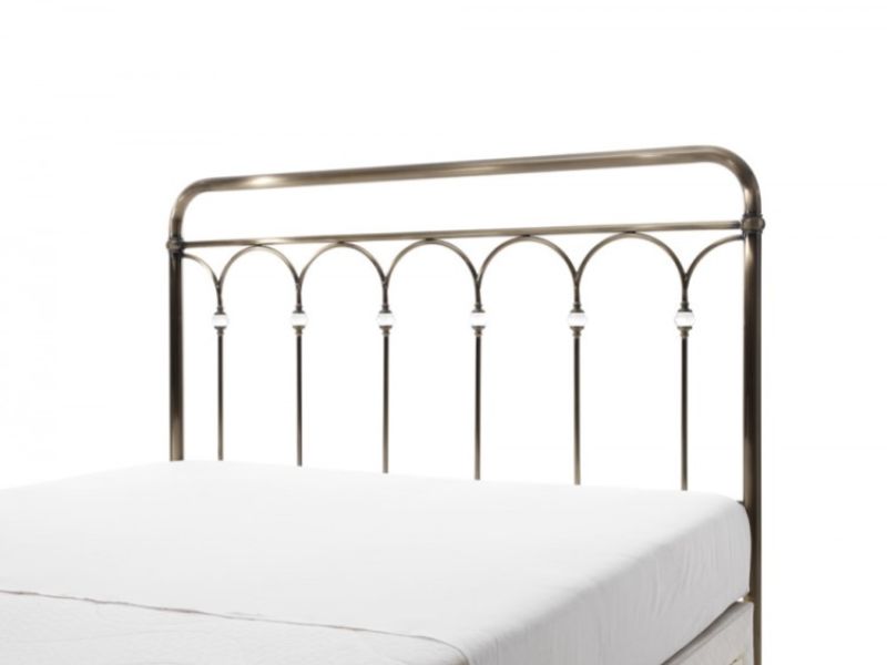 Antique brass deals headboard king