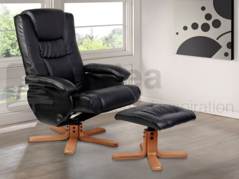 Leather swivel online chair and stool