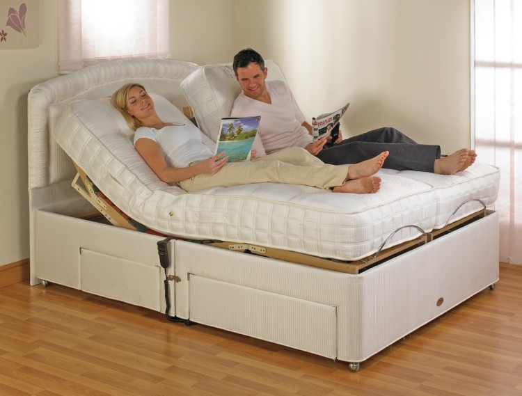 single adjustable twin bed with mattress